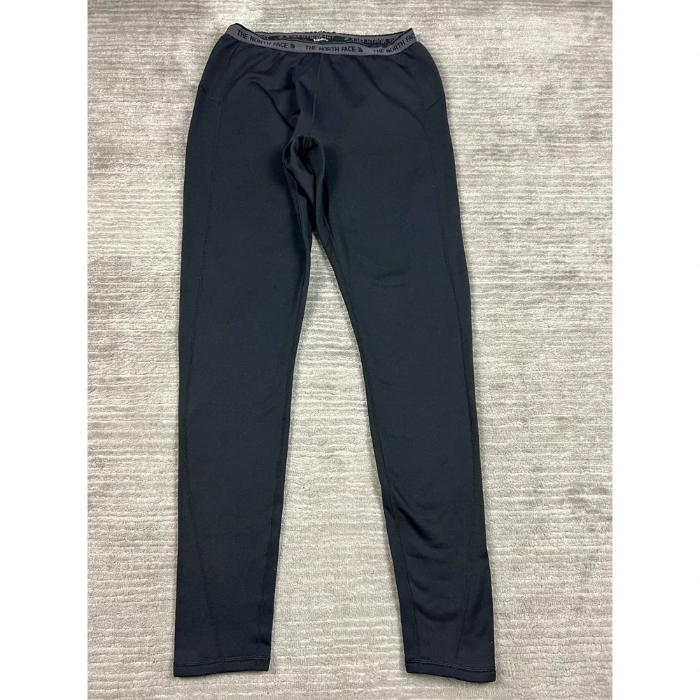 The North Face Leggings Mens L Black FlashDry Base Layer Tights Logo Waistband